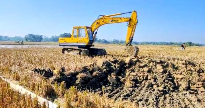 চরভদ্রাসনে ফসলি জমির মাটি কাটার ধুম, হুমকিতে কৃষি ও পরিবেশ